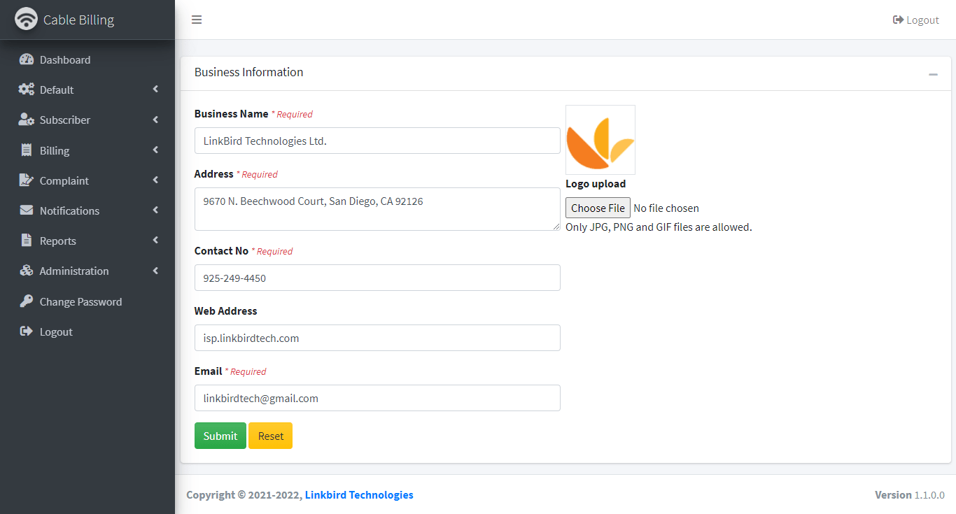Dish Cable & ISP Billing System C, Ajax, MSSQL) by linkbirdtech